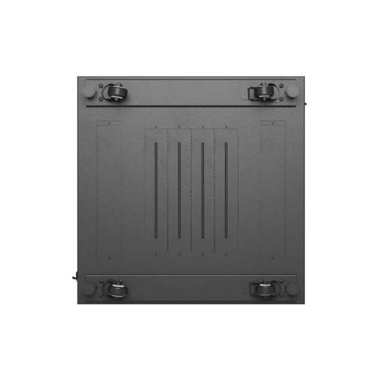 Szafa instalacyjna rack stojąca 19 cali 18U 600x600 drzwi perforowane LCD (Flat pack) czarna