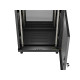 Szafa instalacyjna rack stojąca 19 cali 18U 600x600 drzwi perforowane LCD (Flat pack) czarna