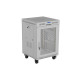 Szafa instalacyjna rack stojąca 19 cali 15U 600x800 drzwi perforowane LCD (Flat pack) szara