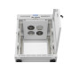 Szafa instalacyjna rack stojąca 19 cali 15U 600x800 drzwi perforowane LCD (Flat pack) szara