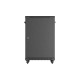 Szafa instalacyjna rack stojąca 19 cali 18U 600x600 drzwi przeszklone (Flat pack) czarna