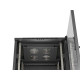 Szafa instalacyjna rack stojąca 19 cali 18U 600x600 drzwi przeszklone (Flat pack) czarna