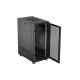 Szafa instalacyjna rack stojąca 19 cali 27U 600x1000 drzwi perforowane (Flat pack) czarna