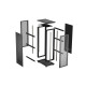 Szafa instalacyjna rack stojąca 19 cali 27U 600x1000 drzwi perforowane (Flat pack) czarna