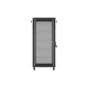 Szafa instalacyjna rack stojąca 19 cali 27U 600x1000 drzwi perforowane (Flat pack) czarna