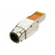 Wtyk modularny RJ45 kat.6A, PoE++, 10GbE, STP, ekranowany, beznarzędziowy, zakręcany, metalowy, AWG 22-27, linka/drut