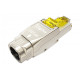 Wtyk modularny RJ45 kat.6A, PoE++, 10GbE, STP, ekranowany, beznarzędziowy, zakręcany, metalowy, AWG 22-27, linka/drut