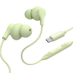 Słuchawki dokanałowe curly usb-c zielone