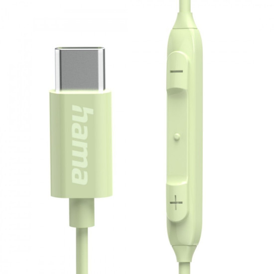 Słuchawki dokanałowe curly usb-c zielone