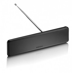 Antena wewnętrzna TV z regulacją wzmocnienia, przewód koncentryczny 1.8m, 75Ohm, 3G/4G, DVB-T/T2