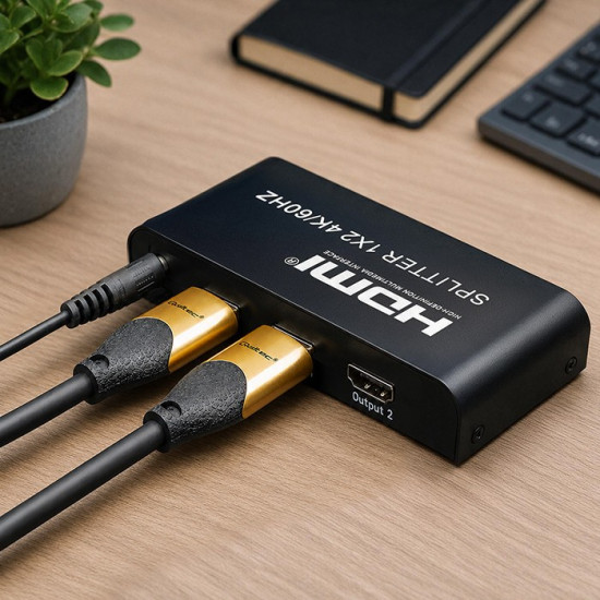 Aktywny rozdzielacz Splitter 2 x HDMI 4K x 2K | 6Gb/s | 60Hz 