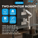Uchwyt na 2 monitory 17-32 cali ER-692 W