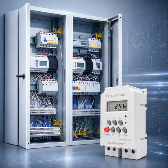 Elektroczniczny programator czasowy na szynę DIN PC0629 
