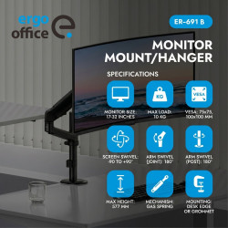 Uchwyt na monitor 17-32 cali ER-691 B