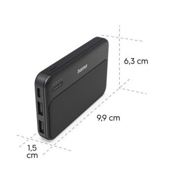 Power pack 5000 mAh 2xUSB-A antracyt 