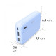 Power pack 10000 mAh 2xUSB-A niebieski 
