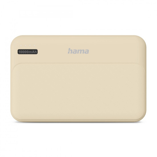 Power pack 10000 mAh 2xUSB-A piaskowy 