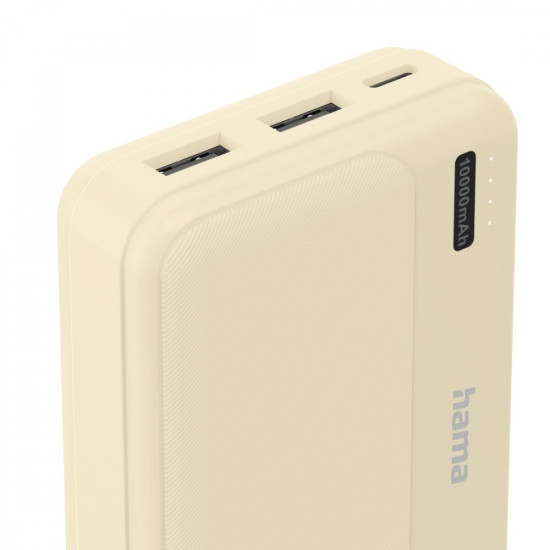 Power pack 10000 mAh 2xUSB-A piaskowy 
