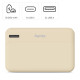 Power pack 10000 mAh 2xUSB-A piaskowy 