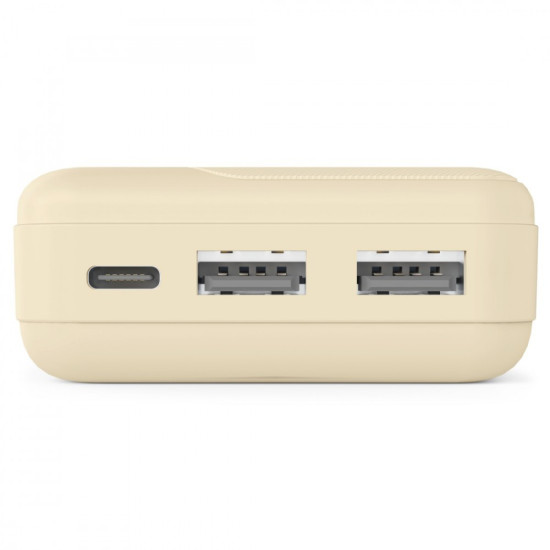 Power pack 10000 mAh 2xUSB-A piaskowy 
