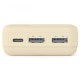 Power pack 10000 mAh 2xUSB-A piaskowy 