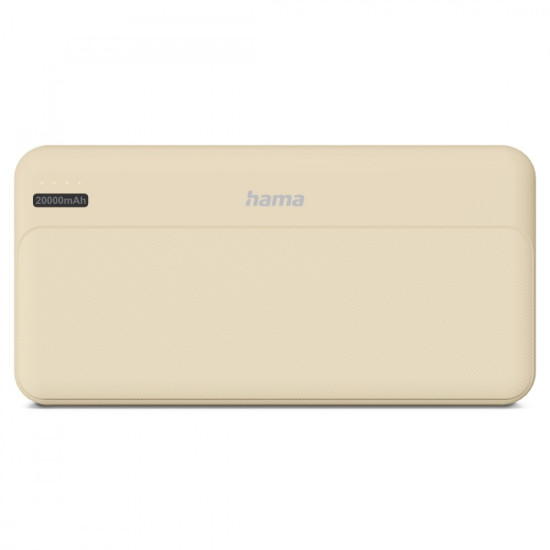 Power pack 20000 mAh 2xUSB-A piaskowy 