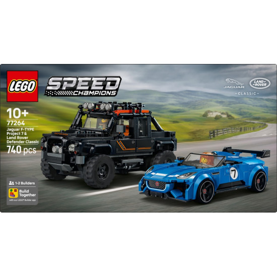 Klocki Speed Champions 77264 Jaguar Project 7 i Land Rover Defender