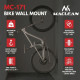 Rowerowy uchwyt ścienny max 35 kg MC-171 