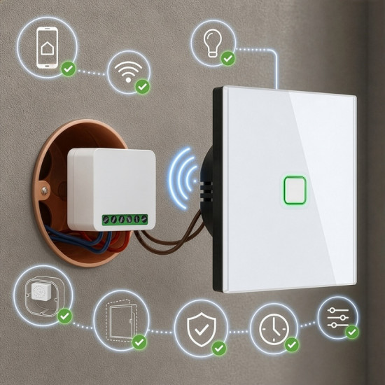 Przekaźnik sterownik Wi-Fi dopuszkowy GB739 