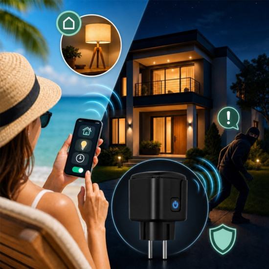 Zdalnie sterowane gniazdko Wi-Fi GB735 B 