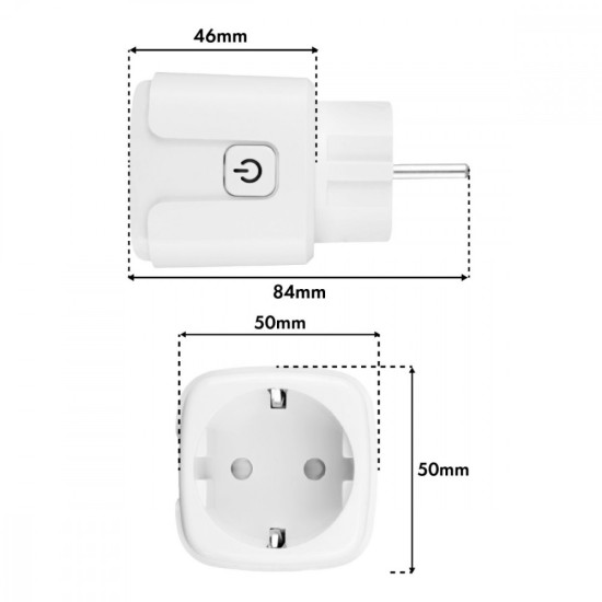 Zdalnie sterowane gniazdko Wi-fi Tuya GB735 W 