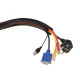 Maskownica kabli 1.8m 85mm MCTV-675 B black 