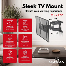 Uchwyt do TV czarny max 40 kg MC-192 