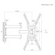 Uchwyt do TV czarny max 25 kg MC-190 