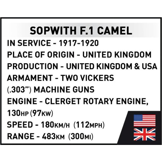 Klocki Sopwith F.1 Camel 