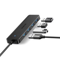 HUB adapter 4w1 USB-A -> USB-A X4 - czarny 