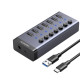 HUB USB 3.0 7X USB 3.0 5GBS szybkie ładowanie 