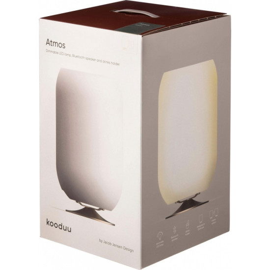 Lampa LED z głośnikiem i coolerem na napoje Atmos silver