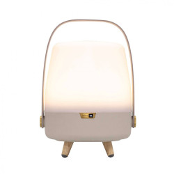 Lampa przenośna z głośnikiem Lite-Up Play Mini beżowa