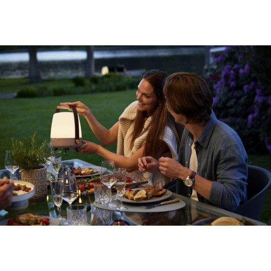Lampa przenośna z głośnikiem Lite-Up Play Mini beżowa