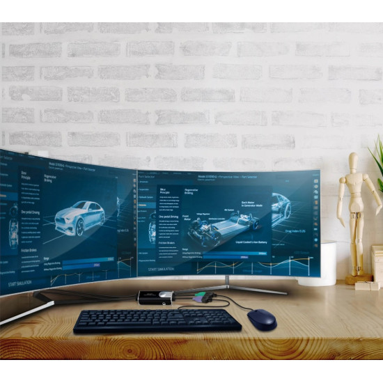 2-Port USB Boundless KM KVM Switch  CS62KM-AT 