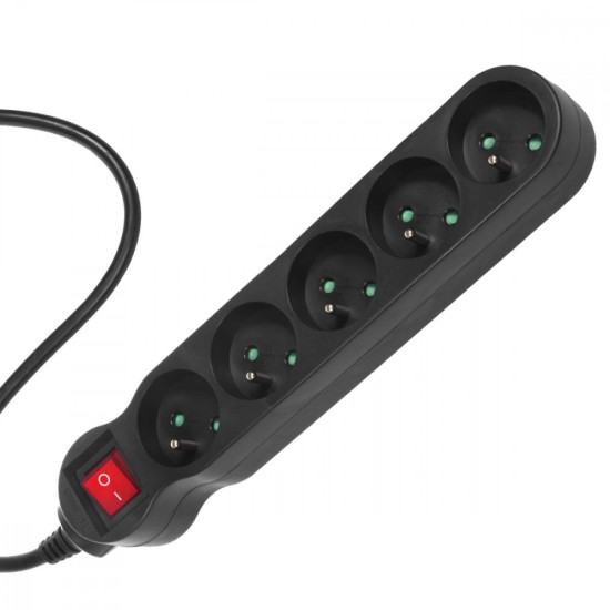Listwa zasilająca 5g 1,4m MCE183 2300W czarna