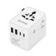 World Travel Adapter GaN 45W UK/EU/US/AU biały