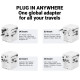 World Travel Adapter GaN 45W UK/EU/US/AU biały