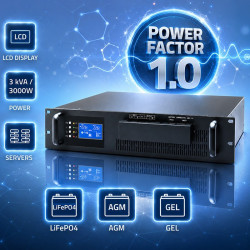 UPS Pure Sine Wave do RACK | 3kVA | 3000W | PF1.0 | LCD | EPO |  USB | On-line 