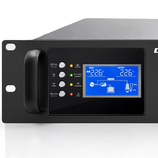 UPS Pure Sine Wave do RACK | 3kVA | 3000W | PF1.0 | LCD | EPO |  USB | On-line 