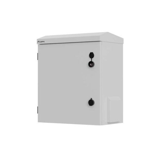 Szafa rack wisząca 10 cali hermetyczna IP55 montaż na ścianie/słupie 420x300x500mm szara (złożona) 