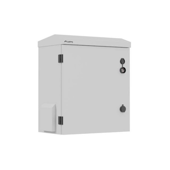 Szafa rack wisząca 10 cali hermetyczna IP55 montaż na ścianie/słupie 420x300x500mm szara (złożona) 