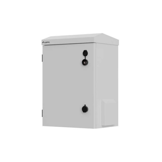 Szafa rack wisząca 10 cali hermetyczna IP55 montaż na ścianie/słupie340x250x500 szara (złożona)