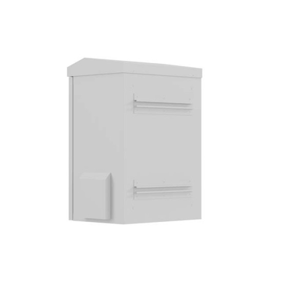 Szafa rack wisząca 10 cali hermetyczna IP55 montaż na ścianie/słupie340x250x500 szara (złożona)